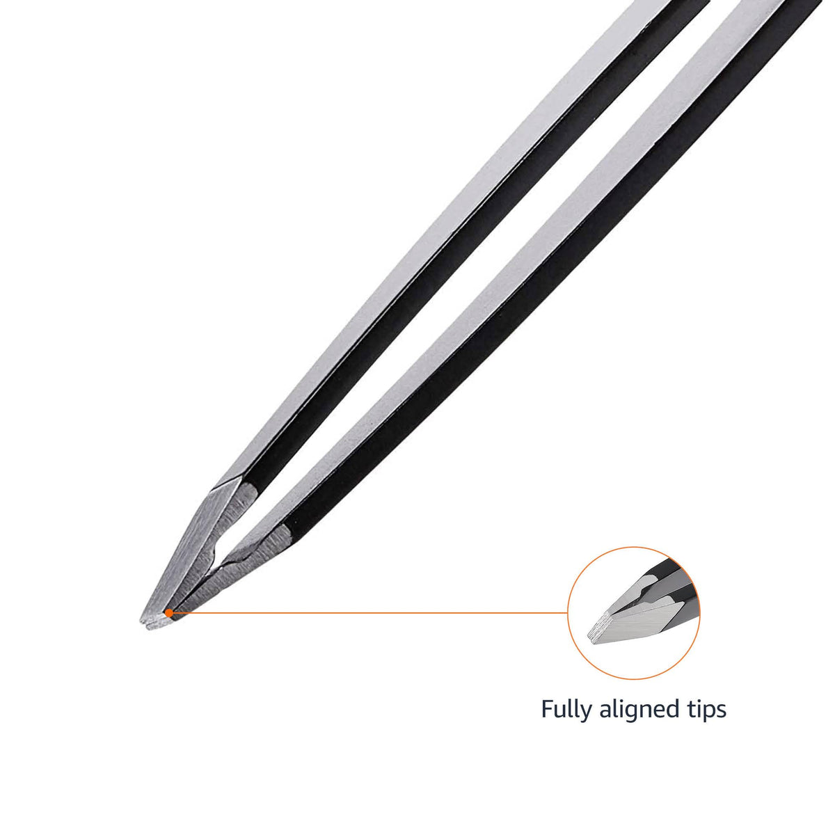 Close-up of pointed tweezers from Basics