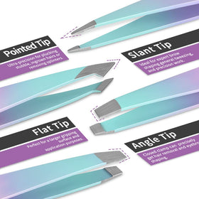 Close-up of pointed tweezers from TsMADDTs set