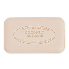 Close-up of Pre de Provence Artisanal Soap Bar Coconut texture