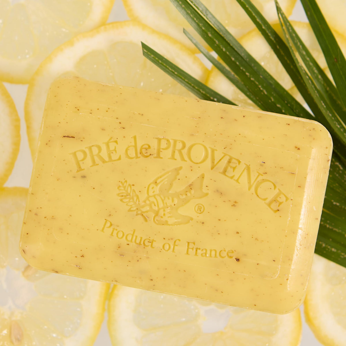 Close-up of Pre de Provence Lemongrass Soap texture