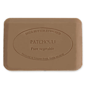 Close-up of Pre de Provence Patchouli soap texture