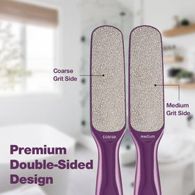 Close-up of Probelle Double Sided Nickel Foot File showing coarse side