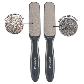 Close-up of Probelle foot file showing coarse side