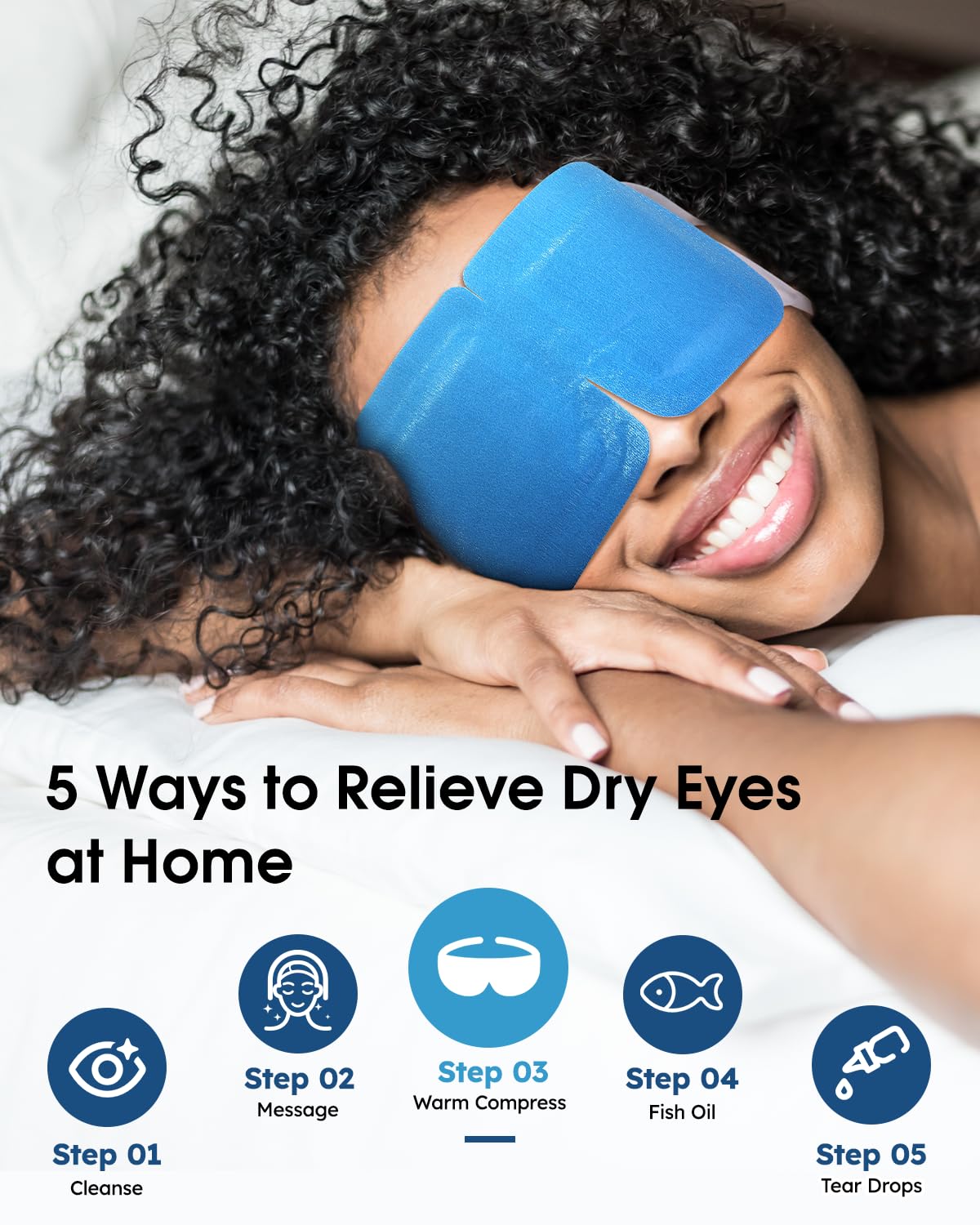 Close-up of ProCIV Steam Eye Mask showing steam release