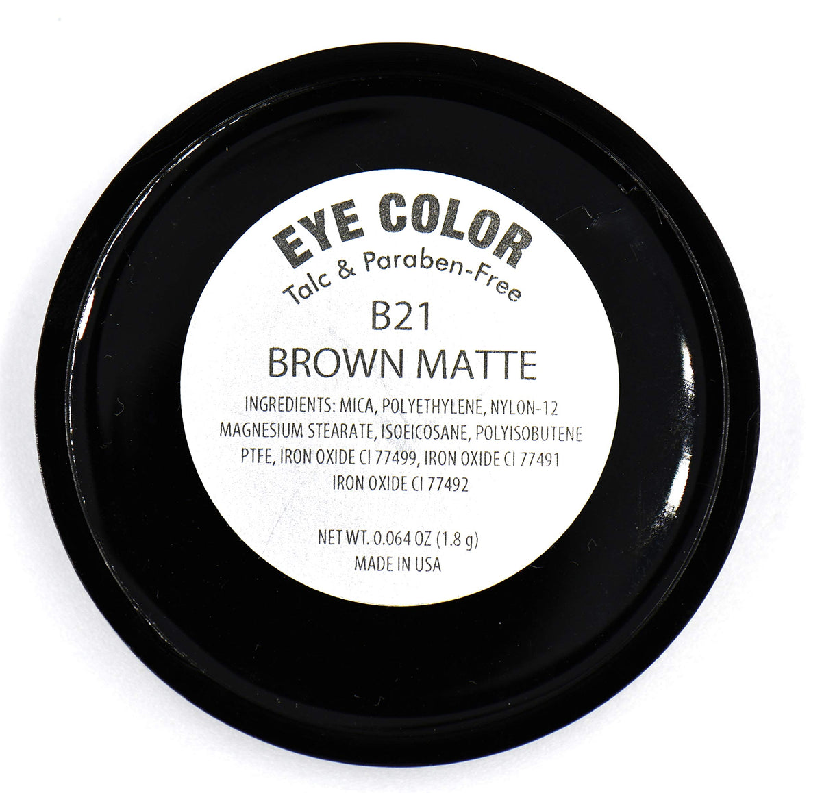 Close-up of Pure Ziva Chocolate Brown Cocoa Matte Eyeshadow