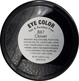 Close-up of Pure Ziva Clover Shimmering Emerald Green Eyeshadow pan