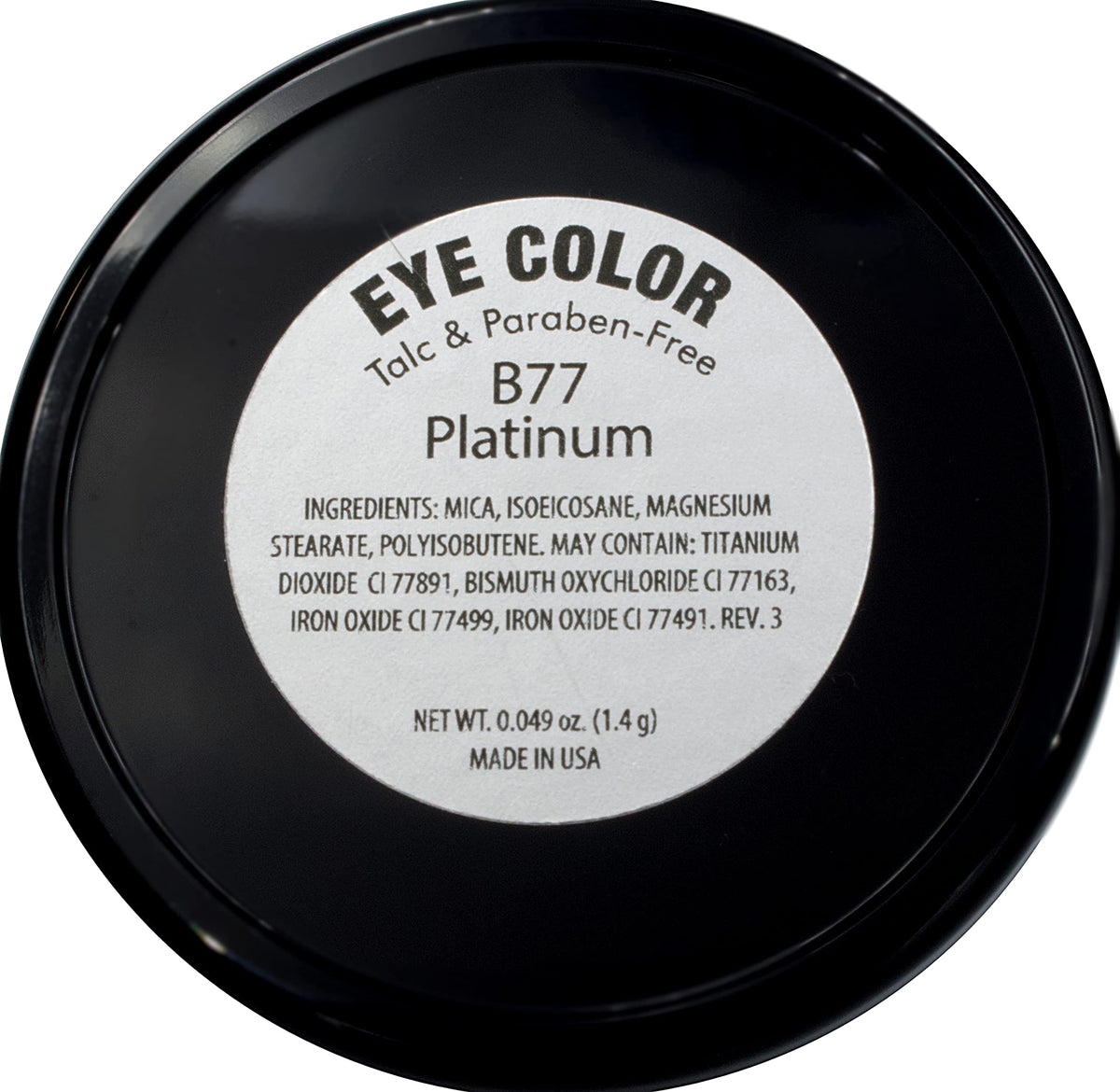 Close-up of Pure Ziva Shimmering Gray Eyeshadow texture