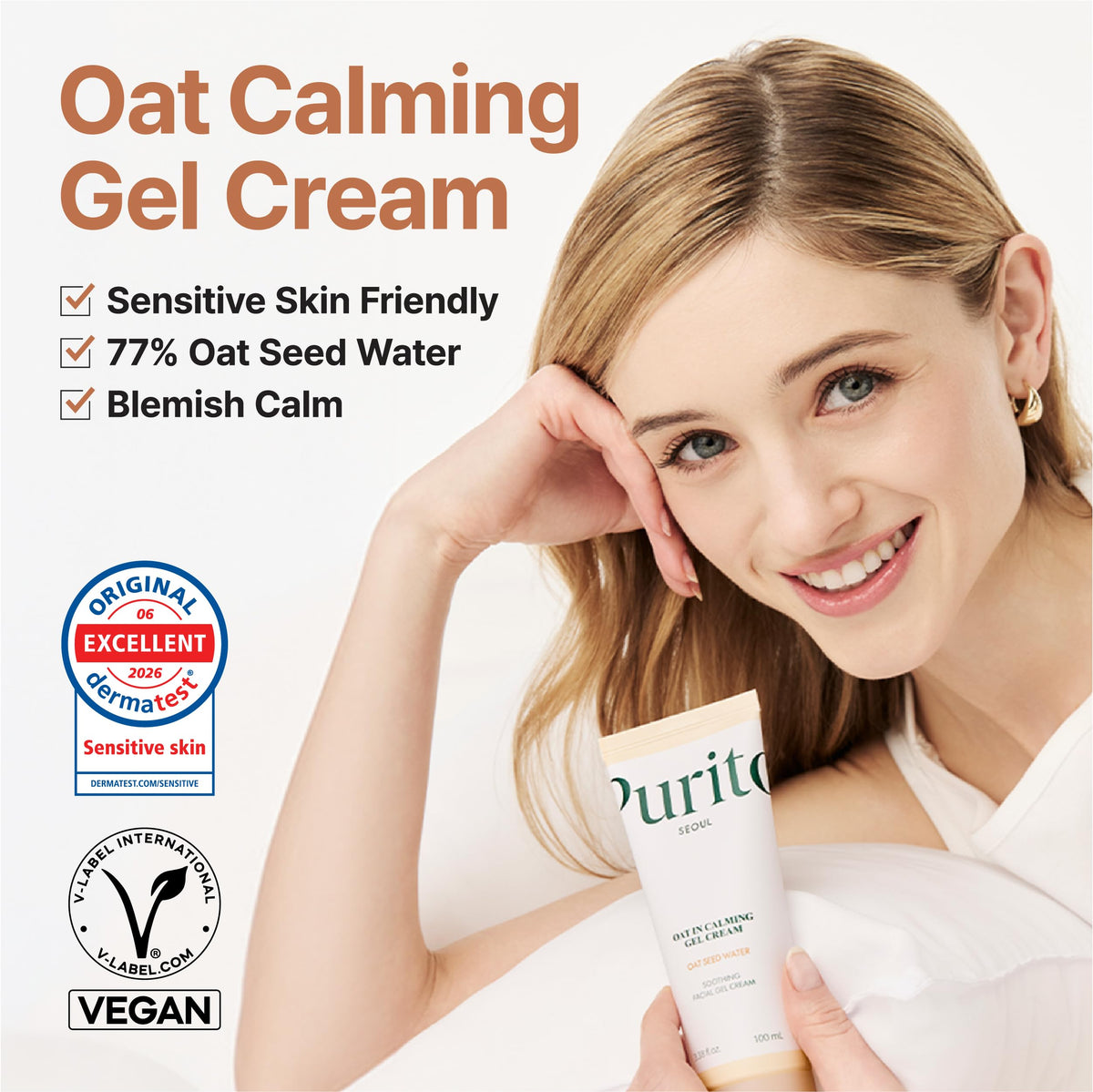 Close-up of PURITO Oat Calming Gel Cream texture