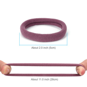 Close-up of Qarwayoc hair ties showing soft cotton material