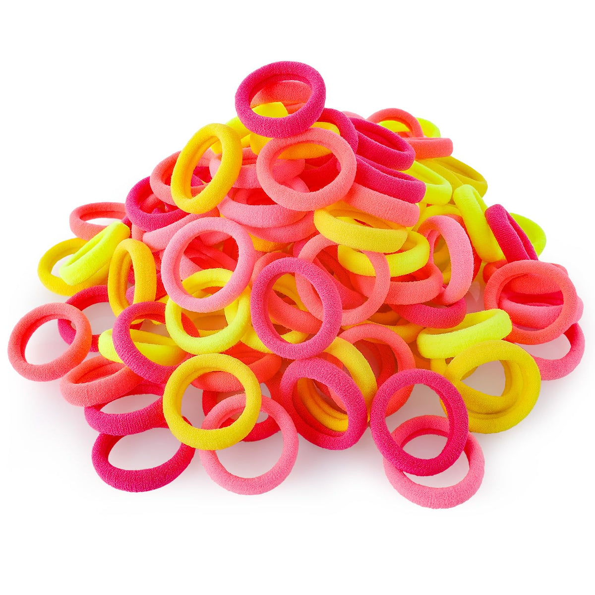 Close-up of QRTVI Baby Hair Ties showing elastic material