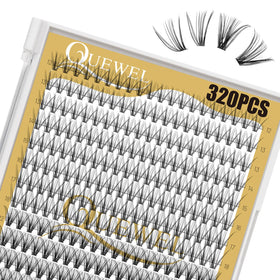 Close-up of QUEWEL C Curl Lash Clusters