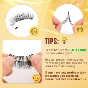 Close-up of QUEWEL magnetic eyelashes in natural look