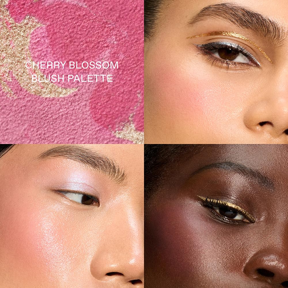 Close-up of r.e.m. beauty Cherry Blossom Blush Palette showing Glimmer in the Sky shade