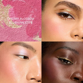 Close-up of r.e.m. beauty Cherry Blossom Blush Palette showing Glimmer in the Sky shade