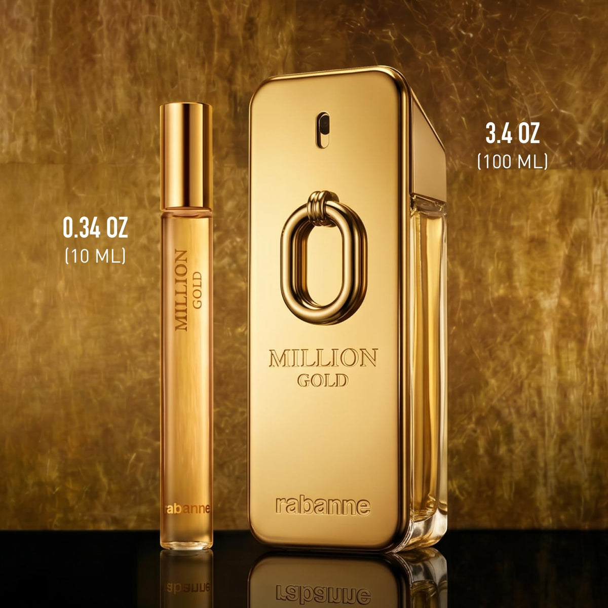 Close-up of Rabanne Million Gold Eau de Parfum Intense bottle cap