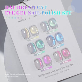 Close-up of RARJSM Cat Eye Gel Nail Polish in violet