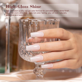 Close-up of RARJSM Nude Gel Nail Polish brush