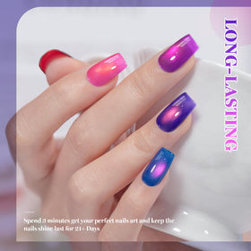 Close-up of RARJSM Pink Cat Eye Gel Nail Polish