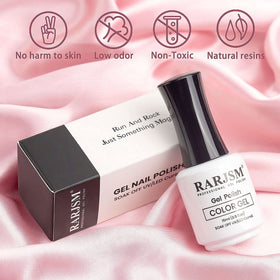 Close-up of RARJSM Pink Gel Nail Polish texture