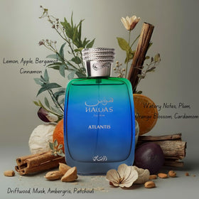 Close-up of RASASI Hawas Atlantis Eau de Parfum spray nozzle