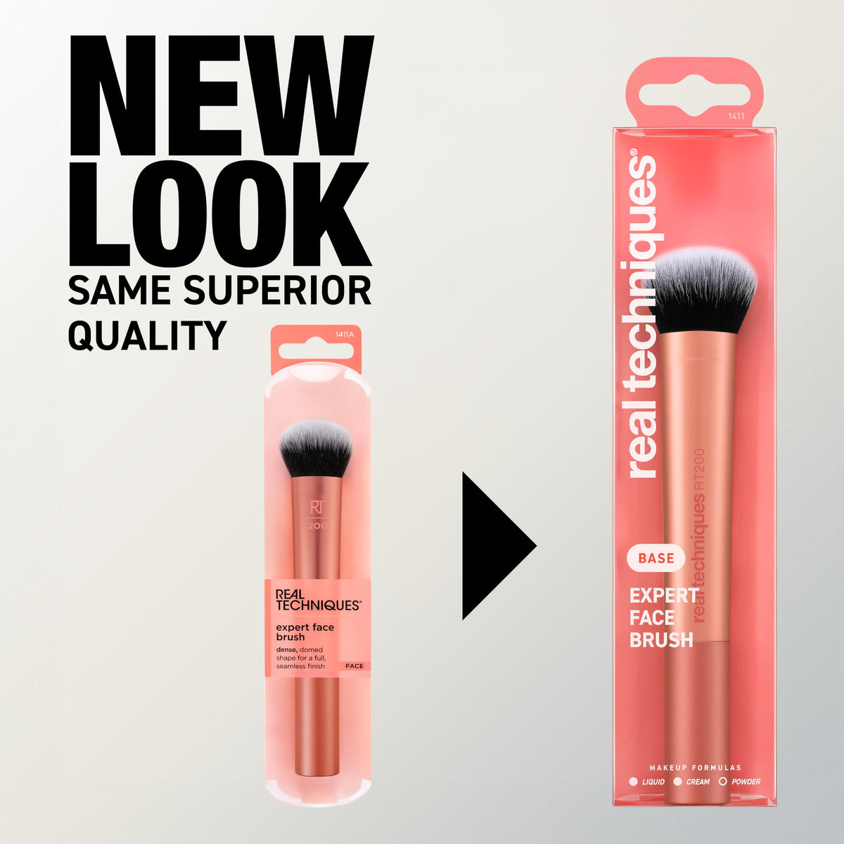 Close-up of Real Techniques Expert Face Brush bristles for product texture