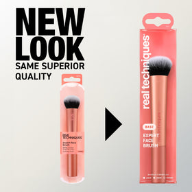 Close-up of Real Techniques Expert Face Brush bristles for product texture