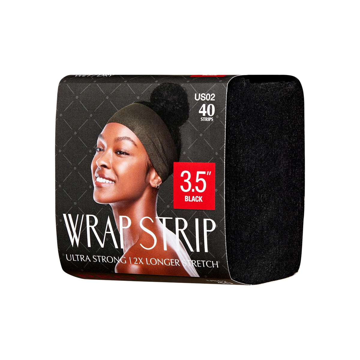 Close-up of Red by Kiss Hair Wrapping Strip demonstrating its strong hold