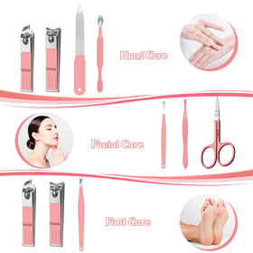 Close-up of RedFlow nail clippers and tools