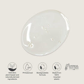 Close-up of RENPURE Castor Oil & Moringa Curl support Shampoo label showing ingredients
