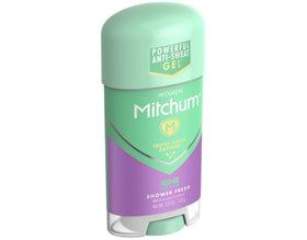 Close-up of REVLON Mitchum Gel Anti-Perspirant Deodorant packaging