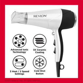 Close-up of REVLON Volume support Hair Dryer ceramic coating