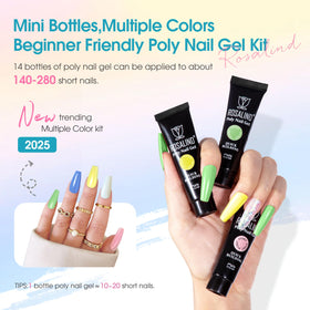 Close-up of ROSALIND nail art tools and slip solution