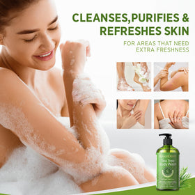 Close-up of Roycederm Tea Tree Body Wash texture