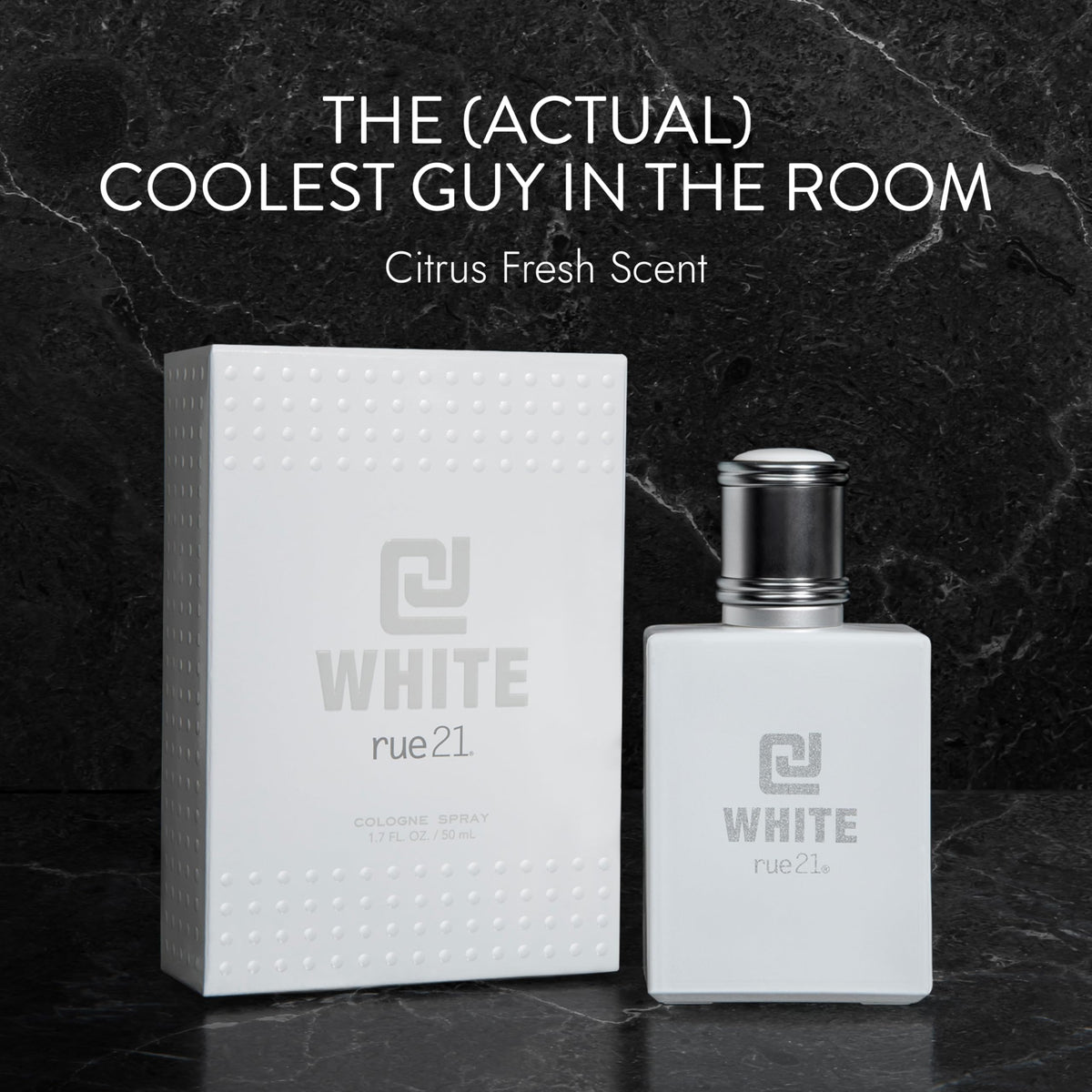 Close-up of Rue 21 CJ White Men's Cologne Spray nozzle