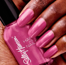 Close-up of Sally Hansen Hard as Nails Iridescent Sea polish
