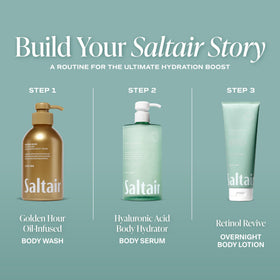 Close-up of Saltair Retinol Revive Night Lotion pump