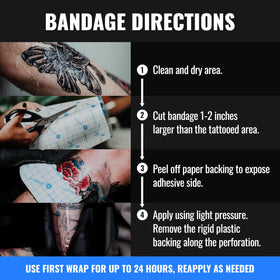 Close-up of Saniderm Tattoo Aftercare Bandage texture