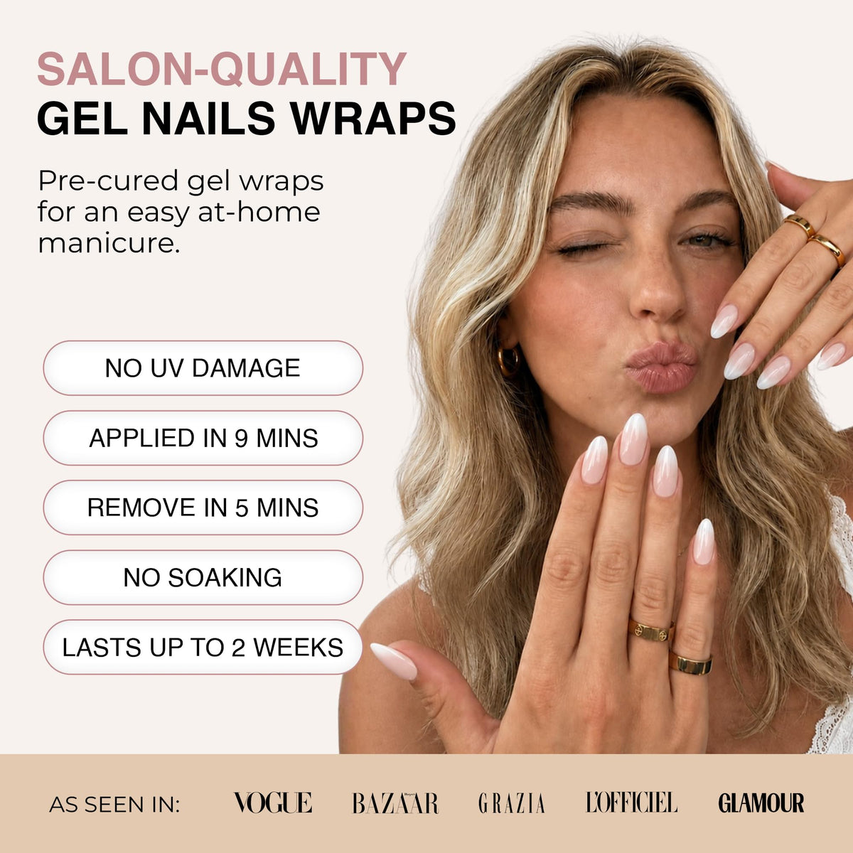 Close-up of Sassy Saints Sugar Glaze Nail Wraps packaging