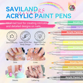 Close-up of SAVILAND nail art pen with fine tip