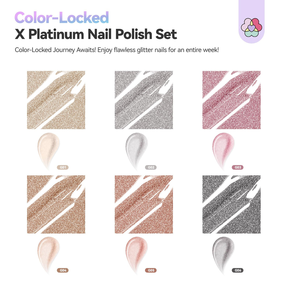 Close-up of SAVILAND nail polish bottles in champagne and pink