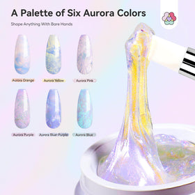 Close-up of SAVILAND Solid Builder Nail Gel in Aurora Colours