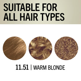 Close-up of Schwarzkopf Keratin Blonde Hair Dye results on hair