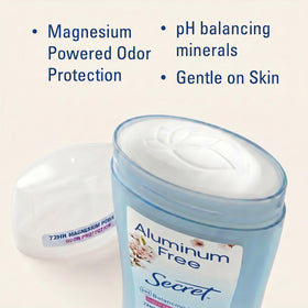 Close-up of Secret Aluminum Free Deodorant Cherry Blossom stick