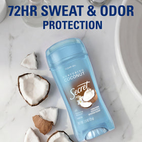 Close-up of Secret Antiperspirant Clear Gel formula