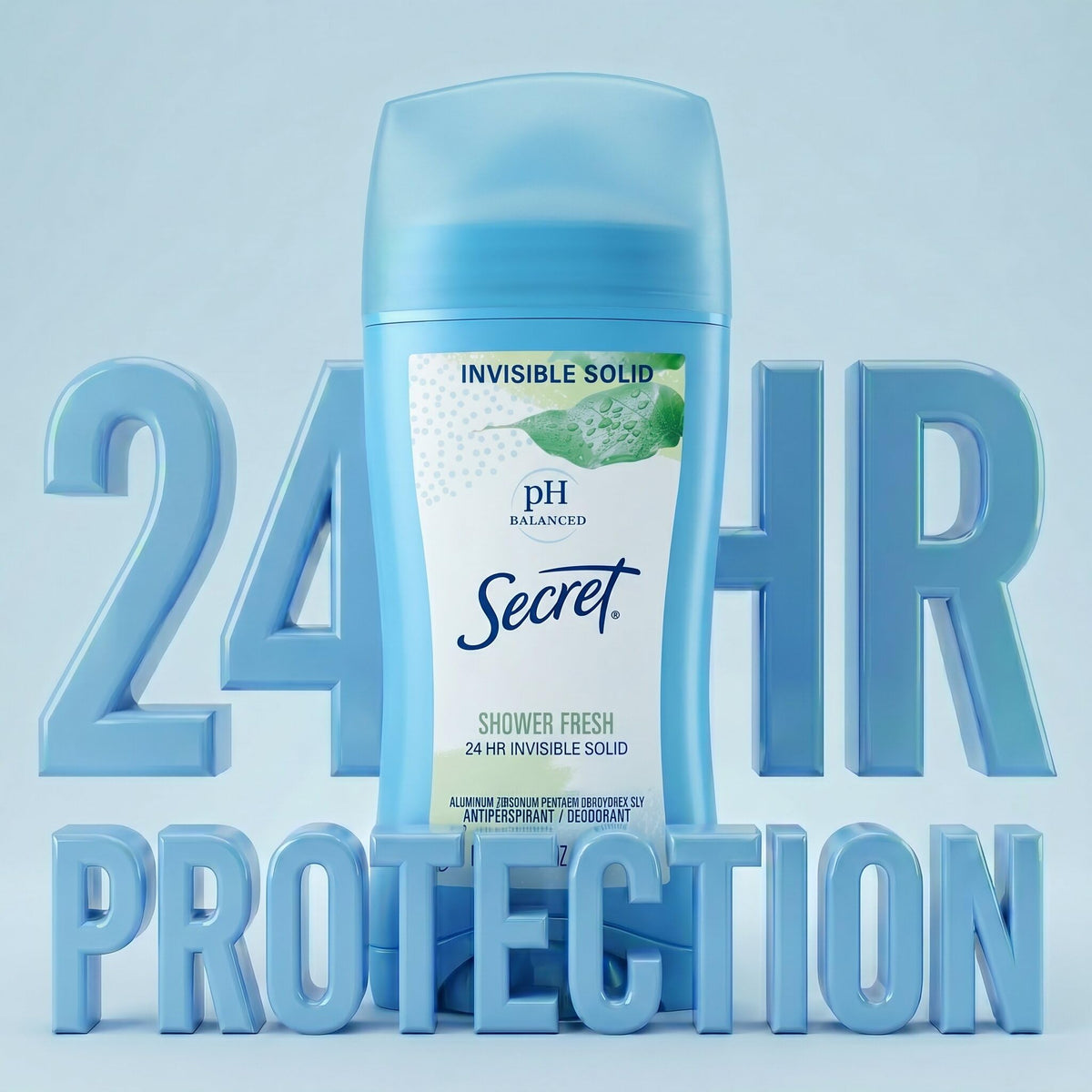 Close-up of Secret Antiperspirant Deodorant ingredients