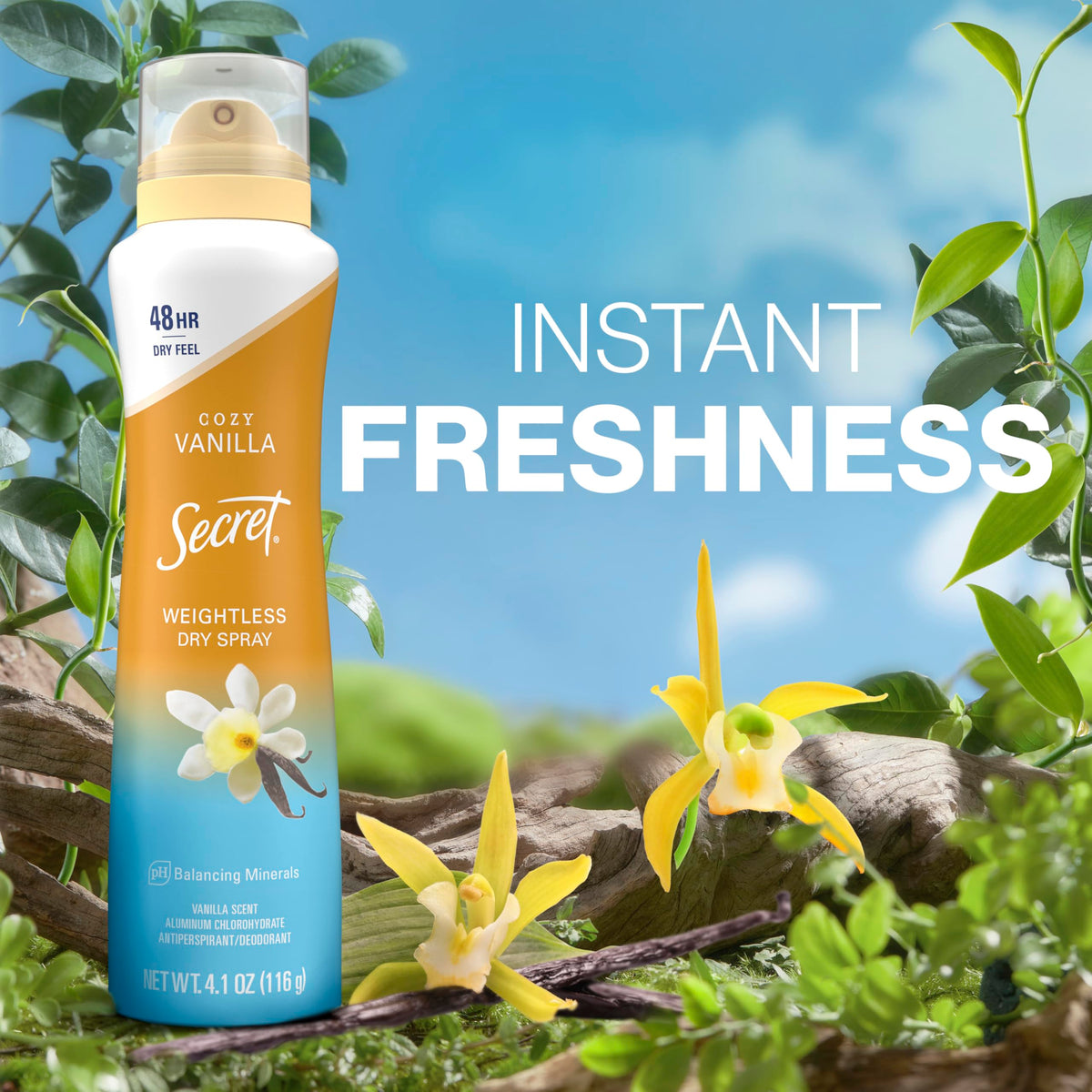Close-up of Secret Dry Spray Antiperspirant Deodorant nozzle