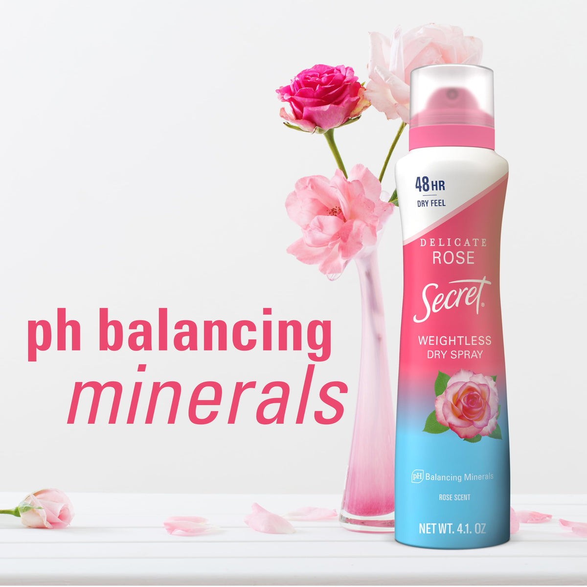 Close-up of Secret Dry Spray Antiperspirant Deodorant nozzle