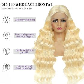 Close-up of SEMANK 613 Lace Front Wig lace front