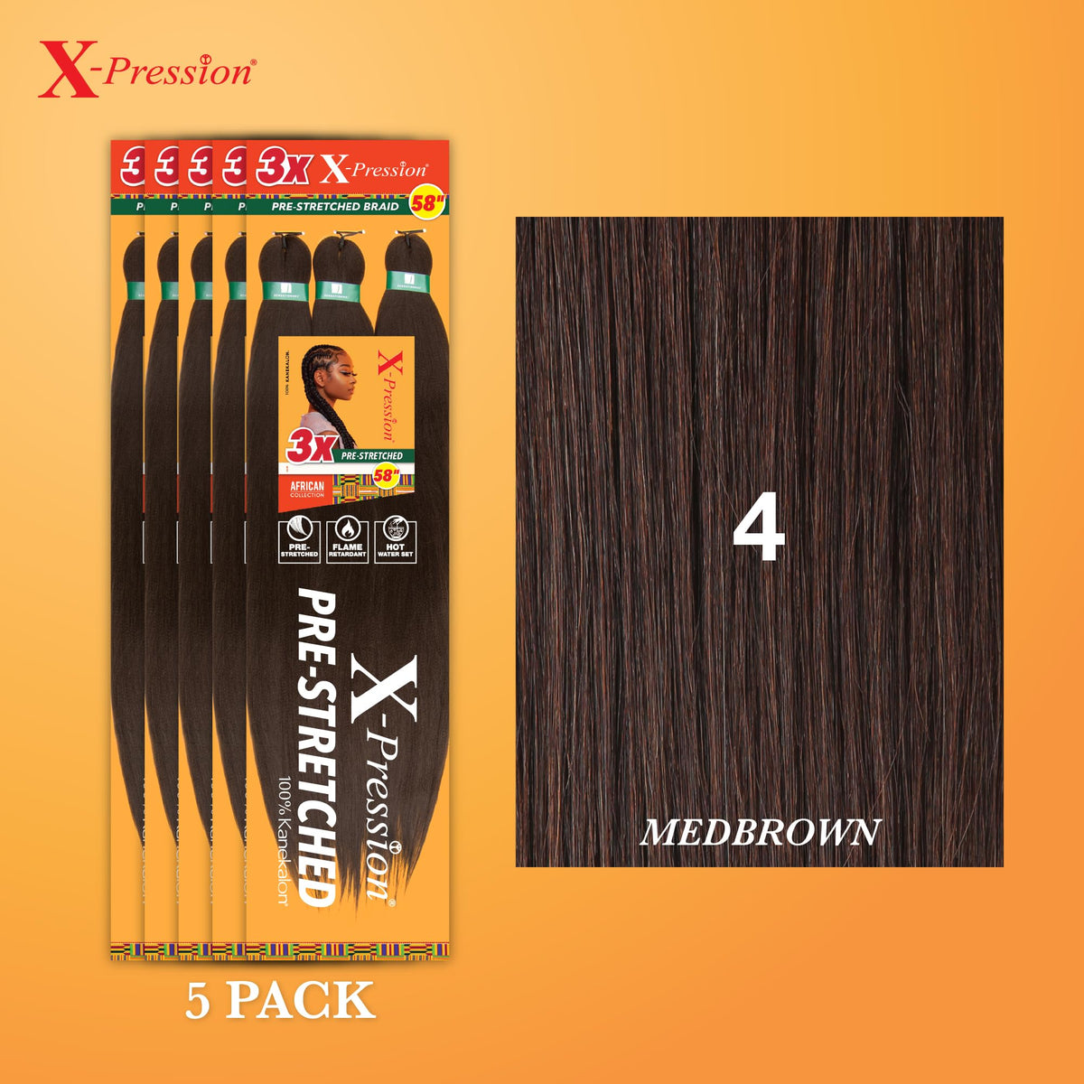 Close-up of Sensationnel X-pression braiding hair texture