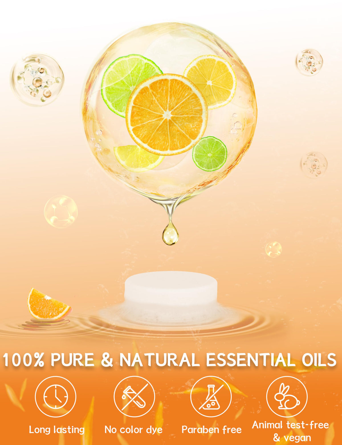 Close-up of SEONNIX Tangerine Shower Steamer